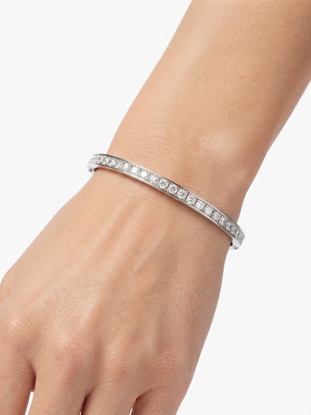 Swarovski Silver Crystal Bangle Bracelet